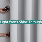 Yakamok 100% Blackout Curtains Energy Saving Thermal Insulated 2 Thick Layers - Image 3