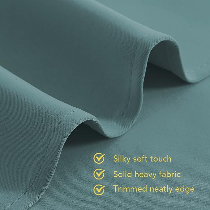 NICETOWN Greyish Blue Blackout Draperies Curtains - Image 5