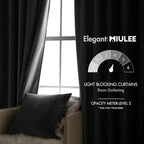 MIULEE Grey Velvet Curtains 84 inches 2 Panels - Image 5