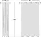 NICETOWN Beige Room Darkening Curtains 102" Long - Image 7