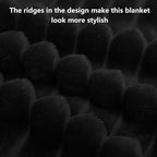 HIMEET Black Ribbed King Size Blanket - Image 8