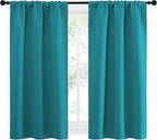 NICETOWN Peacock Blue Blackout Curtains Panels - Image 2