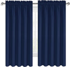 DWCN Bedroom Blackout Curtains 60 x 63 Inches Length 2 Panels Set, Solid - Image 9