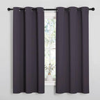 NICETOWN Greyish Purple Blackout Curtains 45 inches Length by NICETOWN