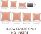 Fancy Homi 2 Packs Coral Decorative Throw Pillow Covers 16x16 Inch - Image 6