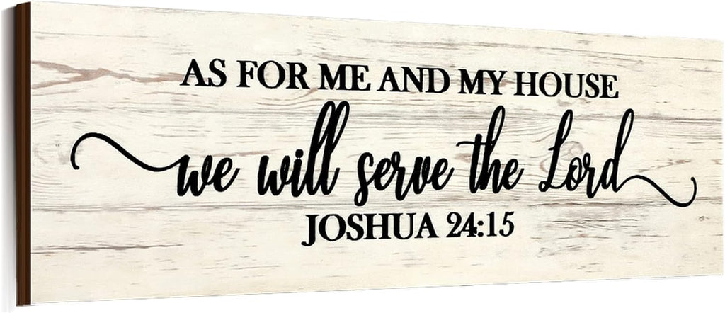 Jetec As for Me and My House We Will Serve Wall Sign, 17 X 6 Inch, Joshua