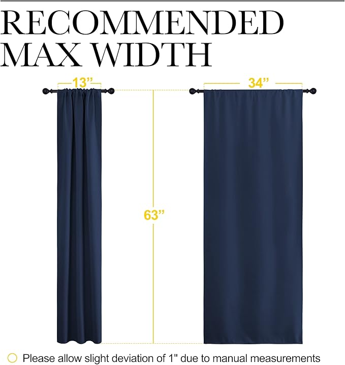 NICETOWN Bedroom Curtains Blackout Draperies, Home Decorations Thermal - Image 7