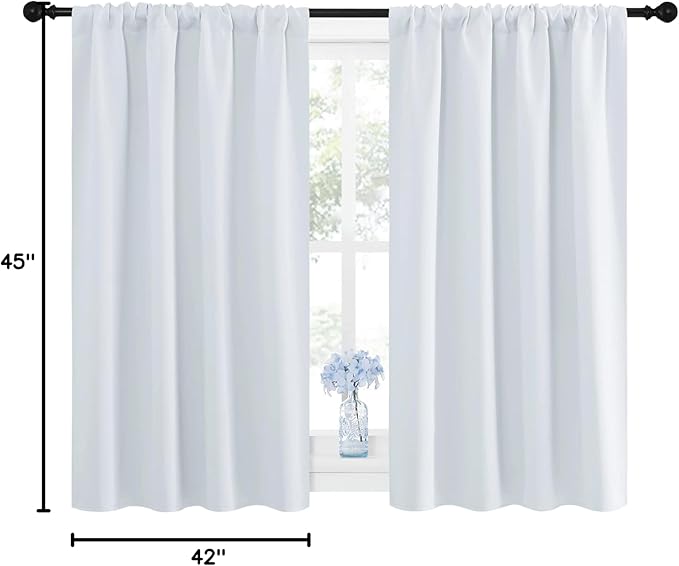 NICETOWN Greyish White Window Curtain Panels - Image 10