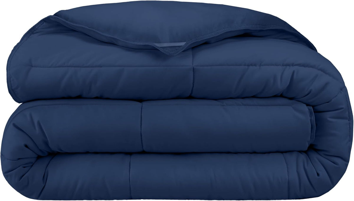 Bare Home Duvet Insert Comforter (Queen, Dark Blue)