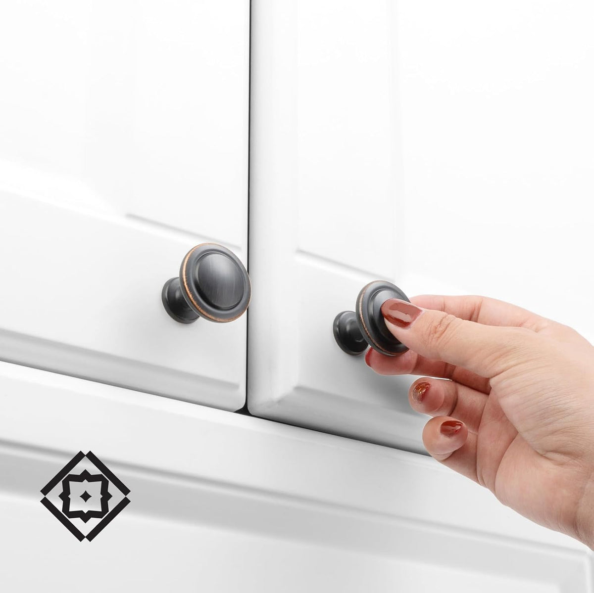 KOOFIZO 10 Pack Oil Rubbed Bronze Cabinet Knobs Pull Round Single Hole 1960