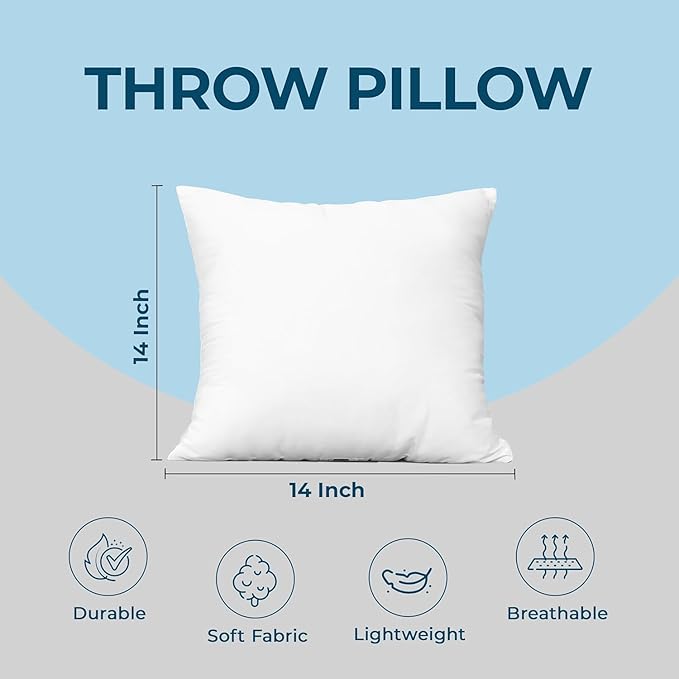 Utopia Bedding Throw Pillows – 14 x 14 Inches Down Alternative Pillows - Image 4