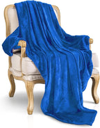 JIAHANNHA Fleece Blanket King Size Royal Blue 108 by 90 Inches Blankets - Image 5