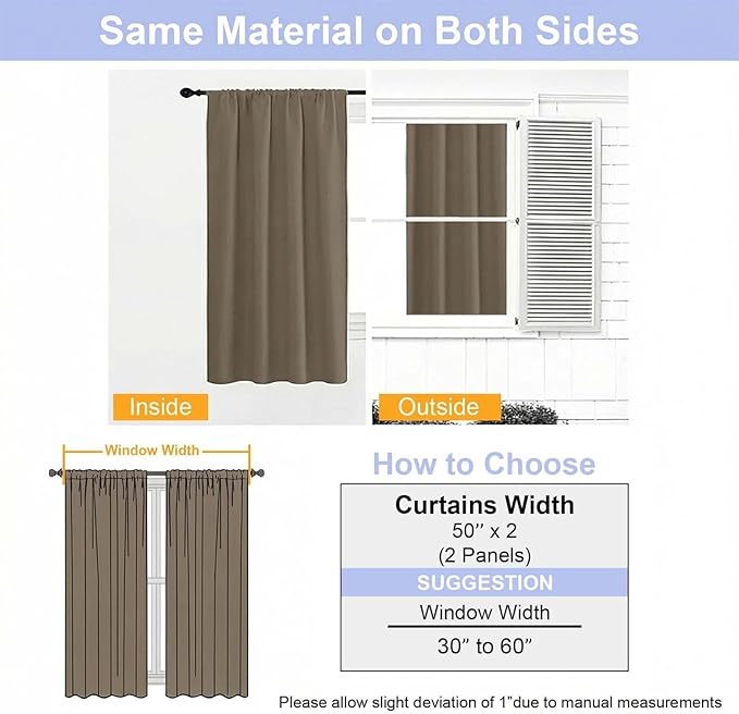 Simplebrand Latte Blackout Curtains - Image 9