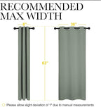 NICETOWN Greyish Green Nursery Essential Thermal Insulated Solid Grommet Top - Image 7