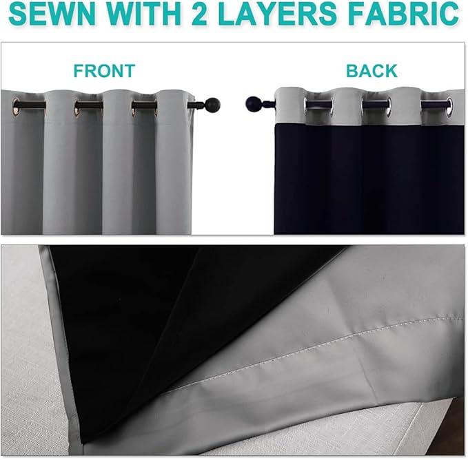 NICETOWN Extra Long Truly Blackout Drapes - Image 5
