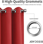 Joydeco Blackout Curtains 72 inches Long 2 Panels Set, Thermal Insulated Long - Image 4