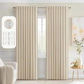 MIULEE Cream Beige Back Tab Light Blocking Curtains 78 Inch Length 2 Panels Set by MIULEE