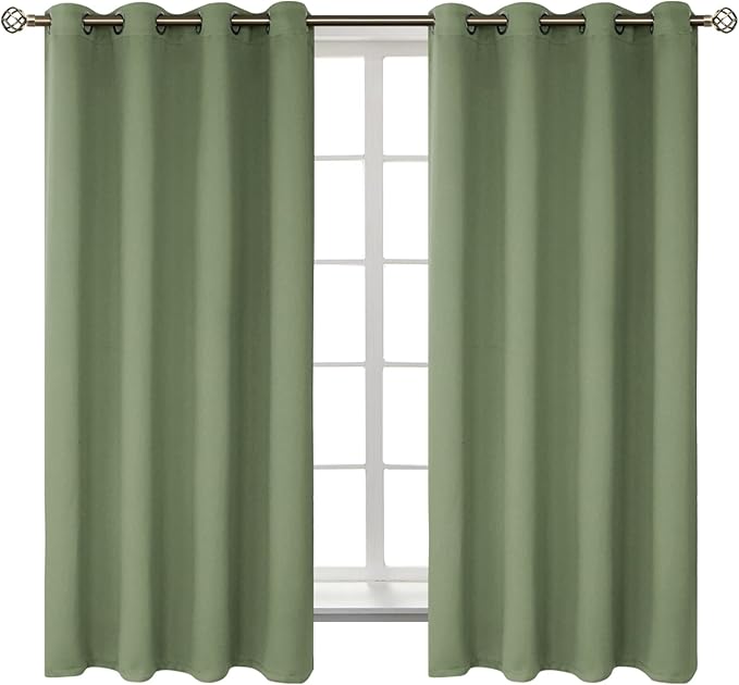 BGment Room Darkening Curtains 63 Inches Long by BGment