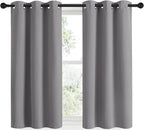 NICETOWN Silver Grey Blackout Curtain Panels - Image 2