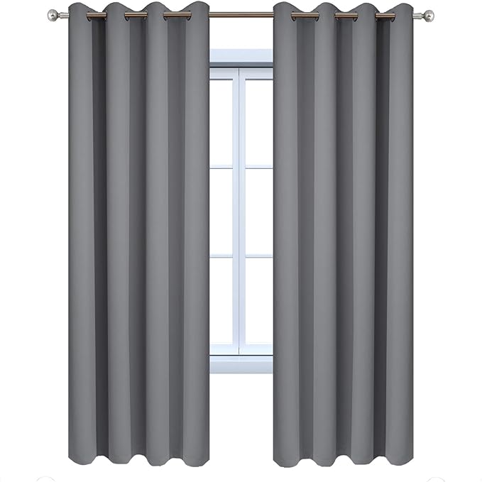 Yakamok Blackout Curtains 96 Inches Thermal Insulated Grey Room Darkening - Image 9