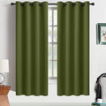 Yakamok Olive Green Blackout Curtains 63 Inches Length by Yakamok