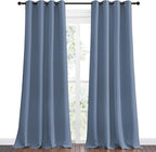 NICETOWN Stone Blue Room Darkening Curtain Panels 90" Length - Image 2