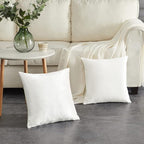 GIGIZAZA White Velvet Decorative Throw Pillow Covers - Image 4