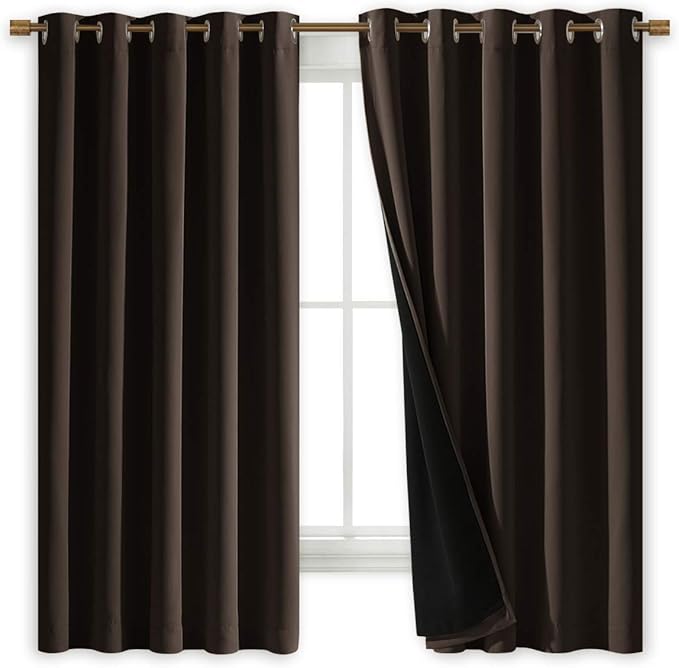 NICETOWN Complete 100% Blackout Curtains, Thermal Insulated & Energy Efficiency by NICETOWN