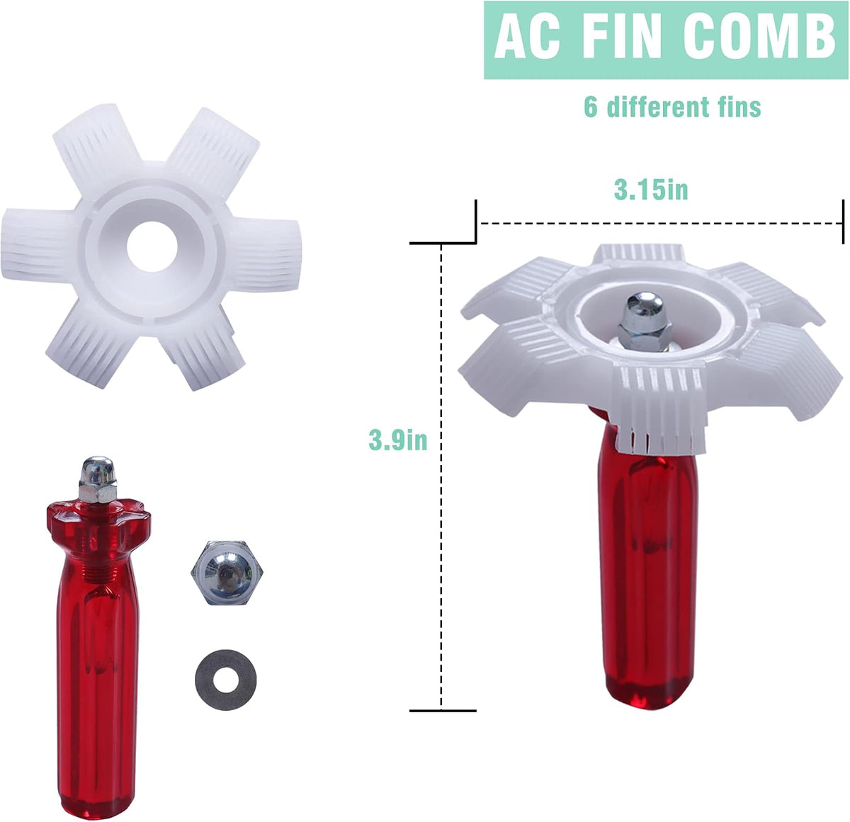 10 Pcs Air Conditioner Fin Comb Cleaner kit AC Coil Cleaning Brush 5 Different Fin Combs Condenser Fin Straightener AC Evaporator Comb Radiator Repair Clean Tool (Multicolor)