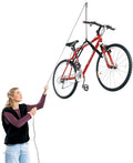 HARKEN Ceiling Mounted Garage Storage Pulley System Racks for Bikes, Boxes, 45lb Max, 16ft, 7800.16
