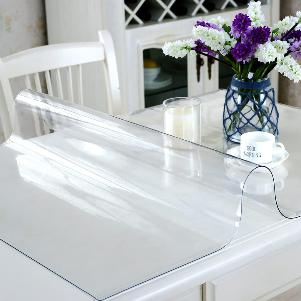 Clear Table Protector 42 x 78 Inch, 2mm Plastic Table Cover