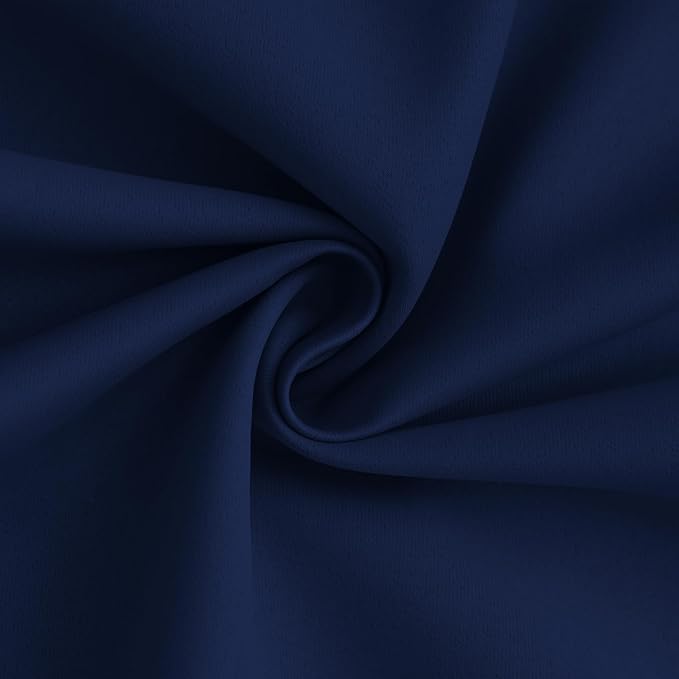 Yakamok 100% Blackout Curtain Panels 63 inches Cold and Light Blocking Drapes - Image 3