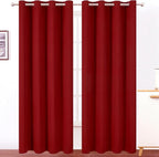 LEMOMO Blackout Curtains 52 x 120 Inch Long Red Curtains Set of 2 Panels Room by Lemomo