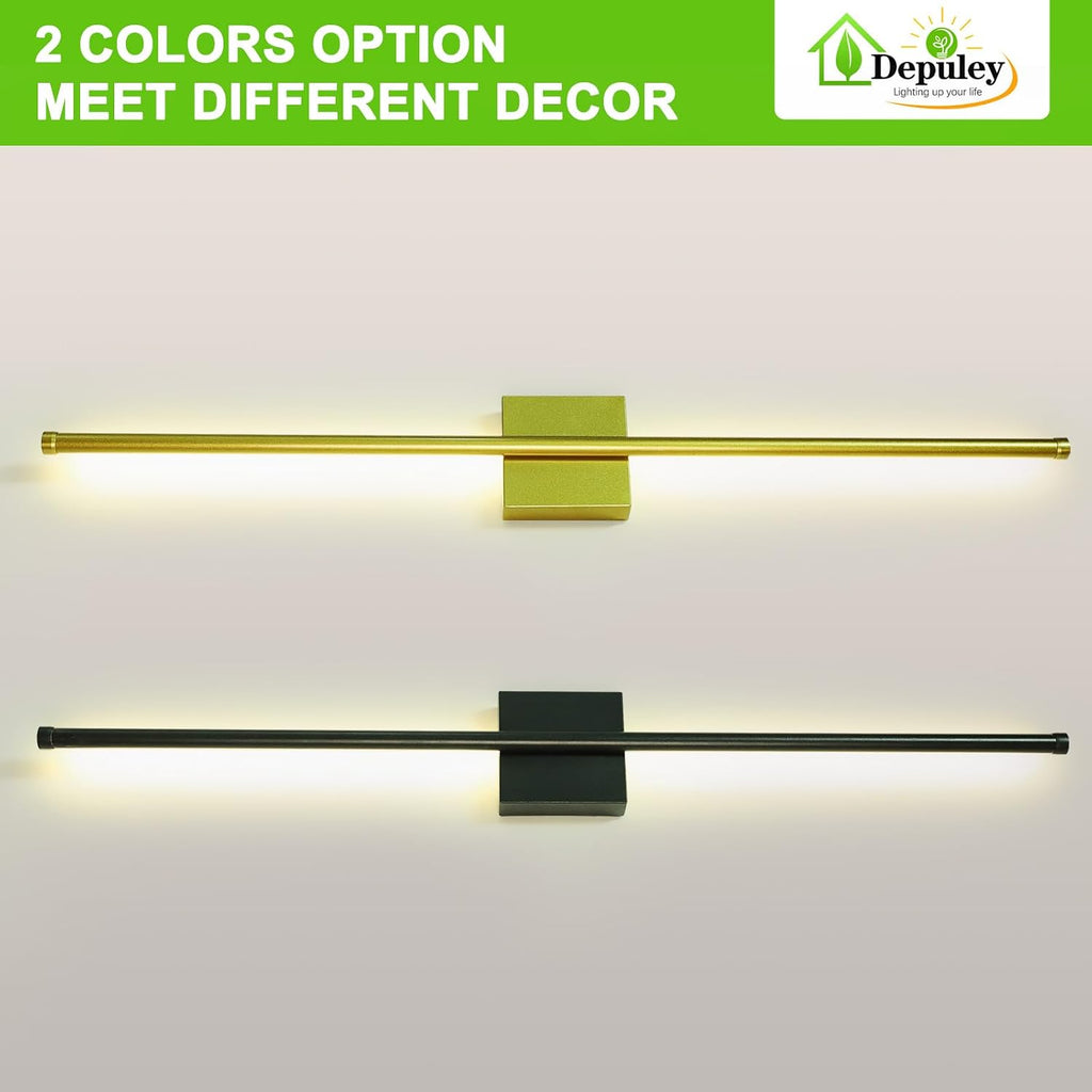 Depuley Wall Sconces Battery Operated: Set of 2 Wireless Wall Lights with Remote for Bedroom - Rechargeable 15 Colors Black Wall Lamp for Living Room Hallway Home Decor