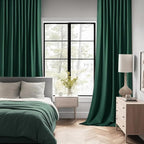 MIULEE Christmas Hunter Green Back Tab Blackout Curtains 84 Inch Length 2 - Image 2