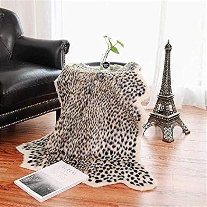Leopard Print Rug, Faux Cowhide, Artificial Carpet, Simulation Cowhide - Image 2