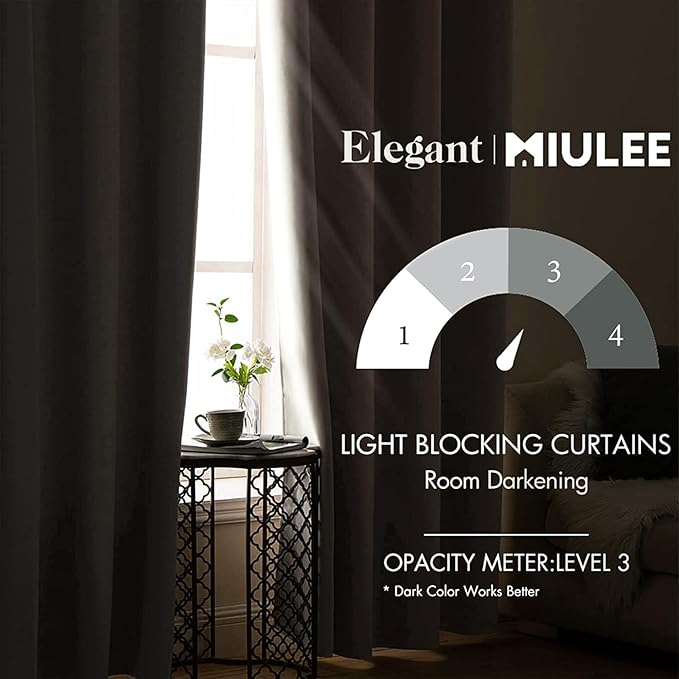 MIULEE Blackout Curtains 96 Inches Long - Image 2