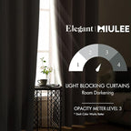 MIULEE Room Darkening Curtains Thermal Insulated Drapes Solid Window Treatment - Image 2