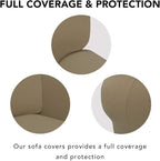 PureFit Super Stretch Sofa Slipcover – Spandex Non Slip Soft Couch Sofa Cover - Image 3
