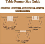 Niviy Boho Table Runner for Fall Thanksgiving Home Decor 12 x 72 Inches