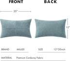 MIULEE Sky Blue Decorative Lumbar Throw Pillow Covers 12x20 Inch - Image 6