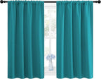 NICETOWN Peacock Blue Blackout Curtains Panels - Image 2