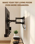 in-Wall TV Cable Management Kit, 9.8FT Recessed Dual AC Outlet Box w/Brush