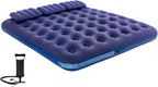Single Size Air Mattress Inflatable Bed with Pump and Pillows,Blow Up Mattress for Camping and Home