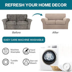 Turquoize 3 Piece Sofa Covers for 2 Cushion Couch Sofa Slipcover Soft Couch - Image 7
