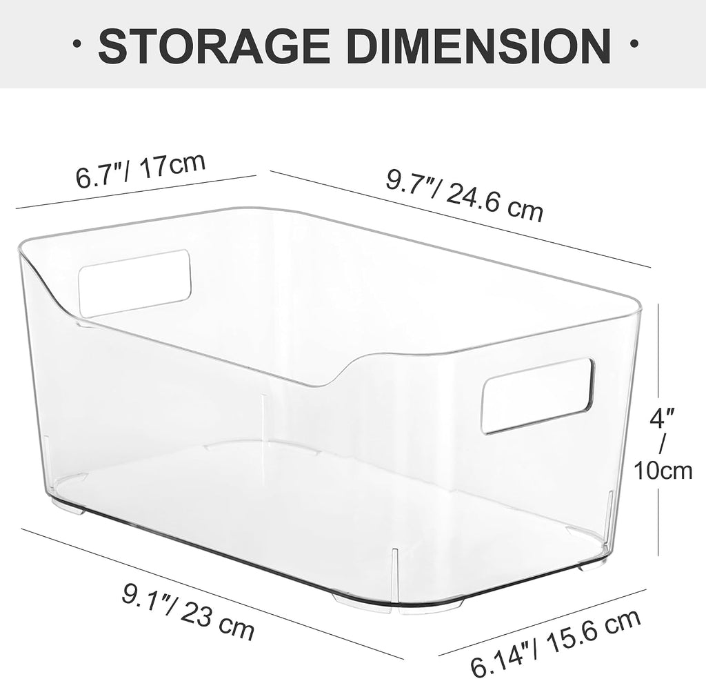 Pantry Organizers Storage, Clear Storage Organizer Bins 12 PACK
