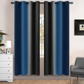 Yakamok Blackout Ombre Dark Blue and Black Curtains by Yakamok