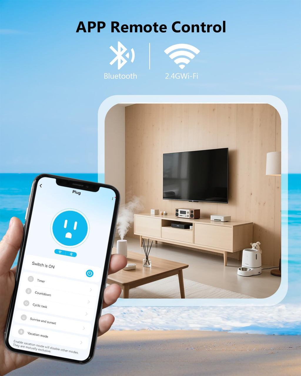 DAYBETTER Smart Plug Max 15A/1800W, Compatible with Alexa and Google Home, No Hub Required, Bluetooth & 2.4GHz WiFi Setup, Smart Outlet with APP Control, Timer & Schedule, 4Pack