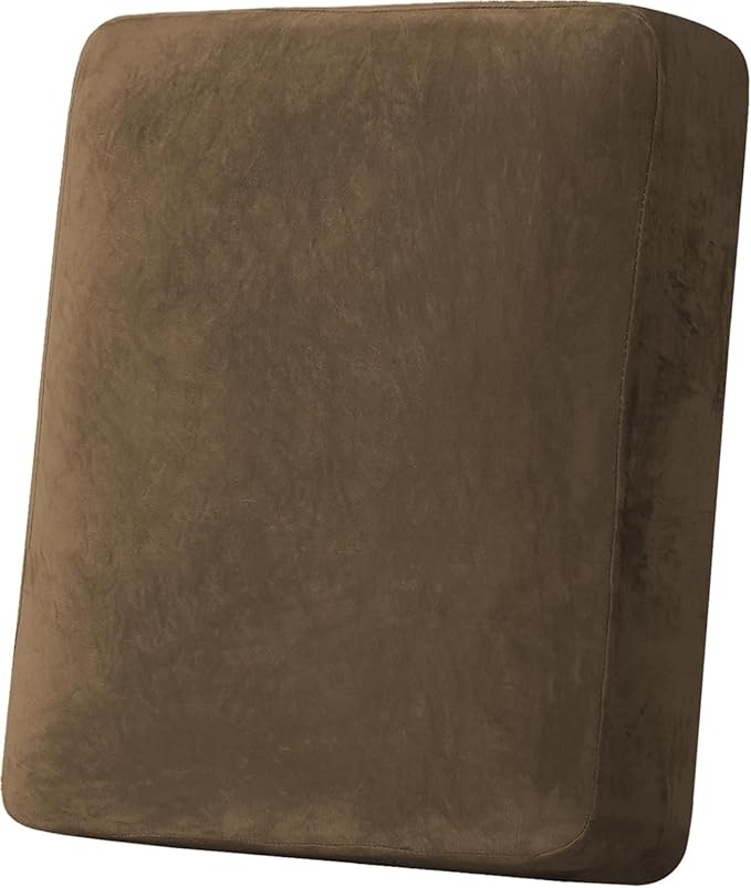 H.VERSAILTEX Velvet Stretch Couch Cushion Cover Plush Cushion Slipcover by HVERSAILTEX
