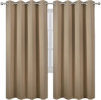 LEMOMO Natural Thermal Blackout Curtains/52 x 72 Inch/Set of 2 Panels Room - Image 2